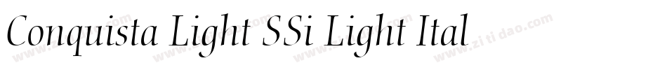 Conquista Light SSi Light Italic字体转换